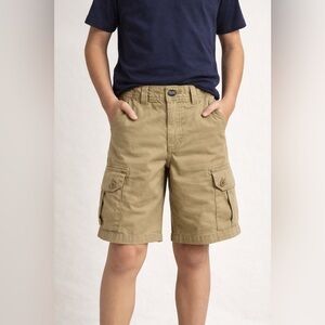 Ralph Lauren Boys Cargo Shorts Khaki Tan Cotton Pockets Size 20